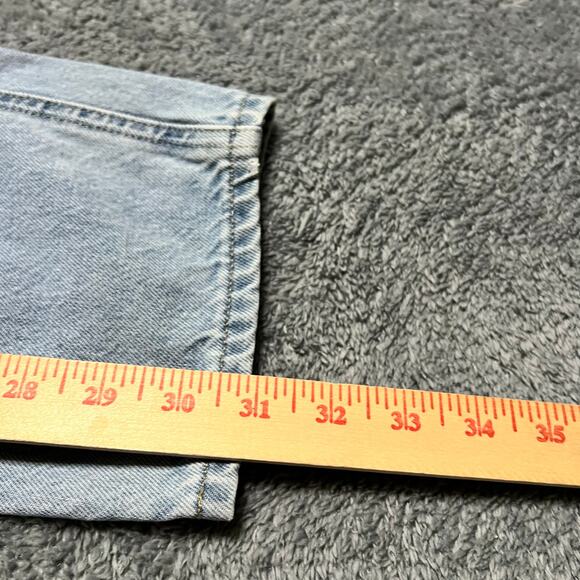 Sunday Best Aritzia Jeans Womens 6 (30x31) Distressed Straight High Rise - Picture 9 of 10